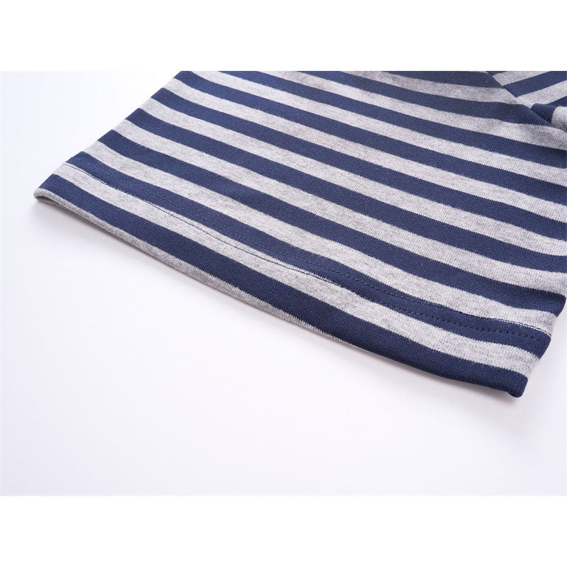 Casual Street Wear Striped T-Shirt Summer Casual Crew Neck T-Shirt Top