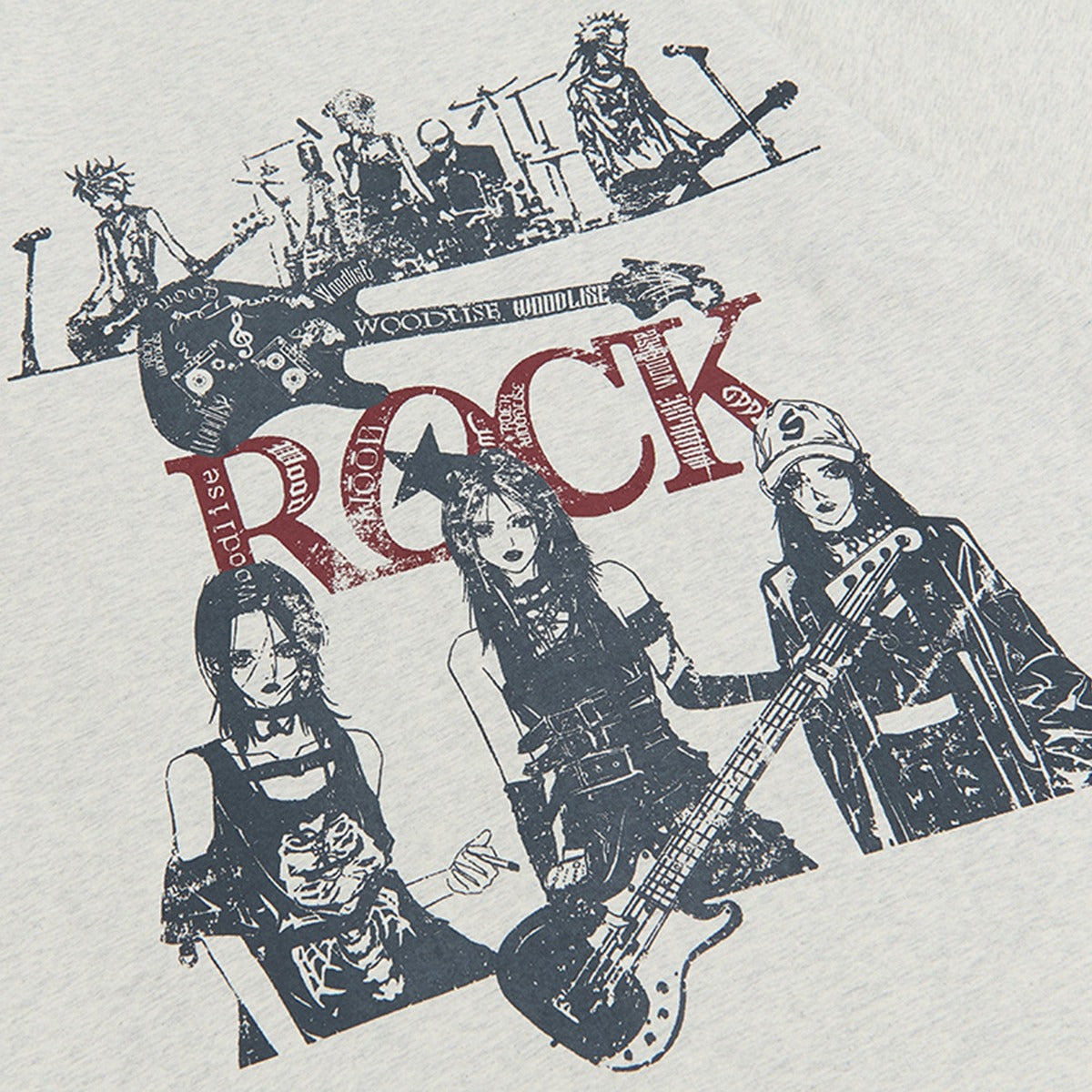 90s West Coast Hip Hop Fashion T Shirts Vintage Hip Hop Rock Teen Band Print T-Shirt