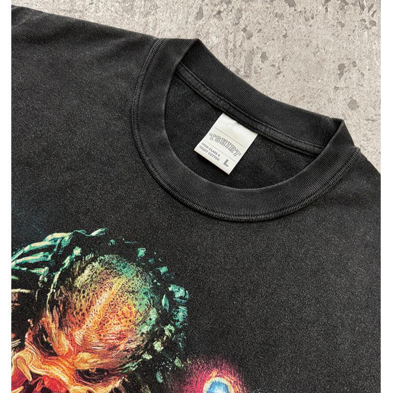 New york hip hop shop vintage Predator print short sleeve t-shirt