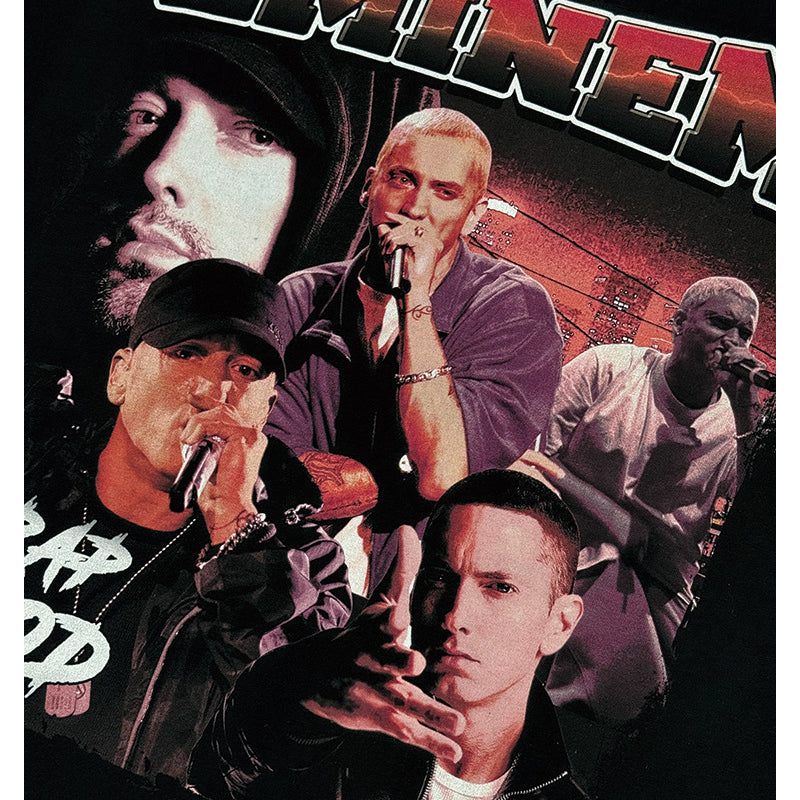 Cool t rapper Eminem Printed Hip Hop Street Short Sleeve T-Shirt