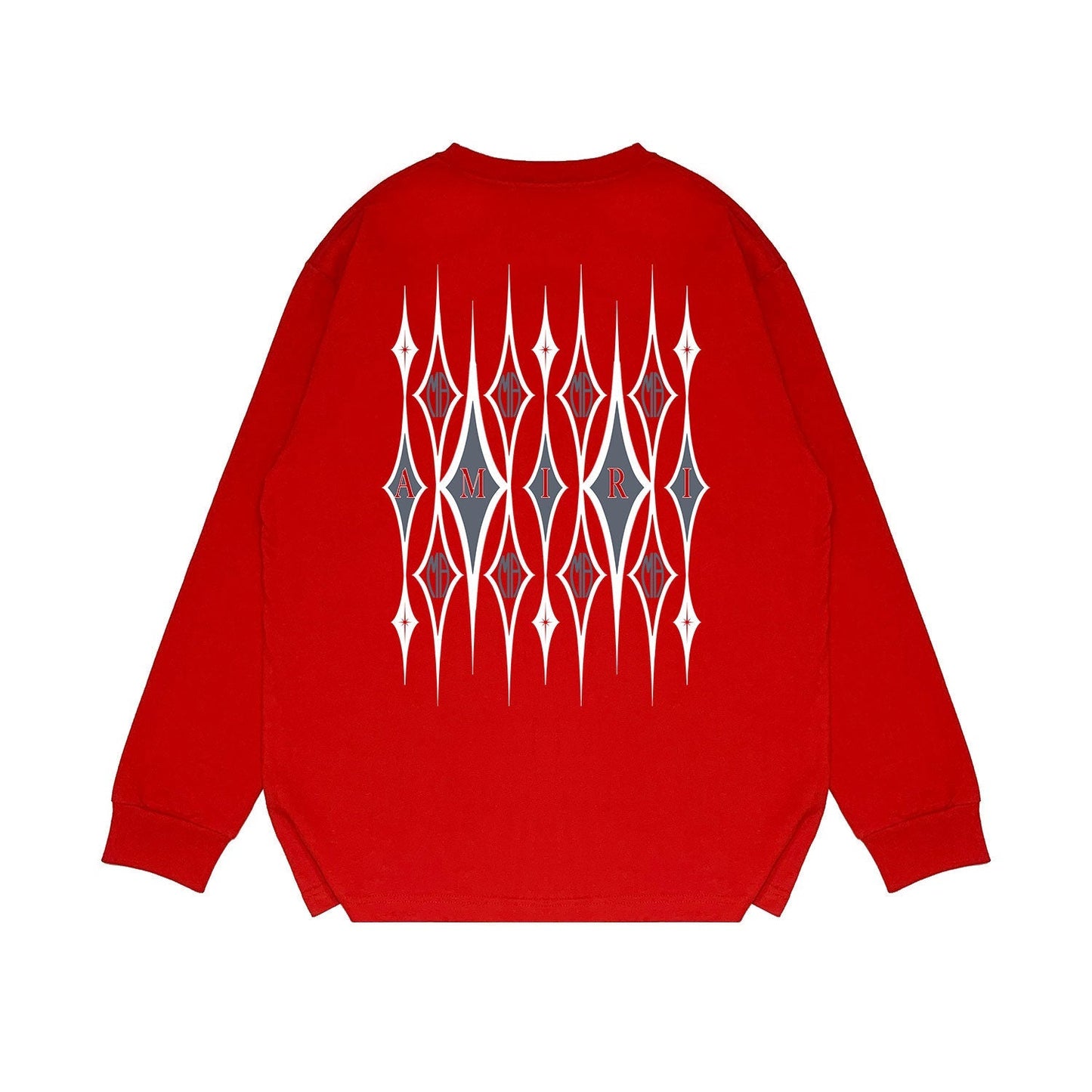 Amiri Long Sleeved Shirt Printed Trendy Pure Cotton