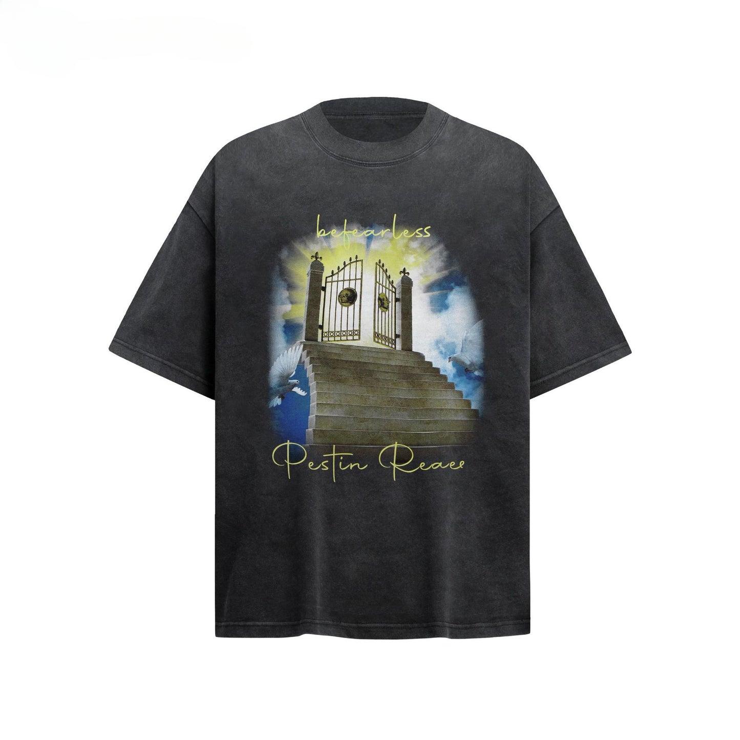 80s And 90s Vintage T Shirts Heaven's Gate Short Sleeve Summer Unisex