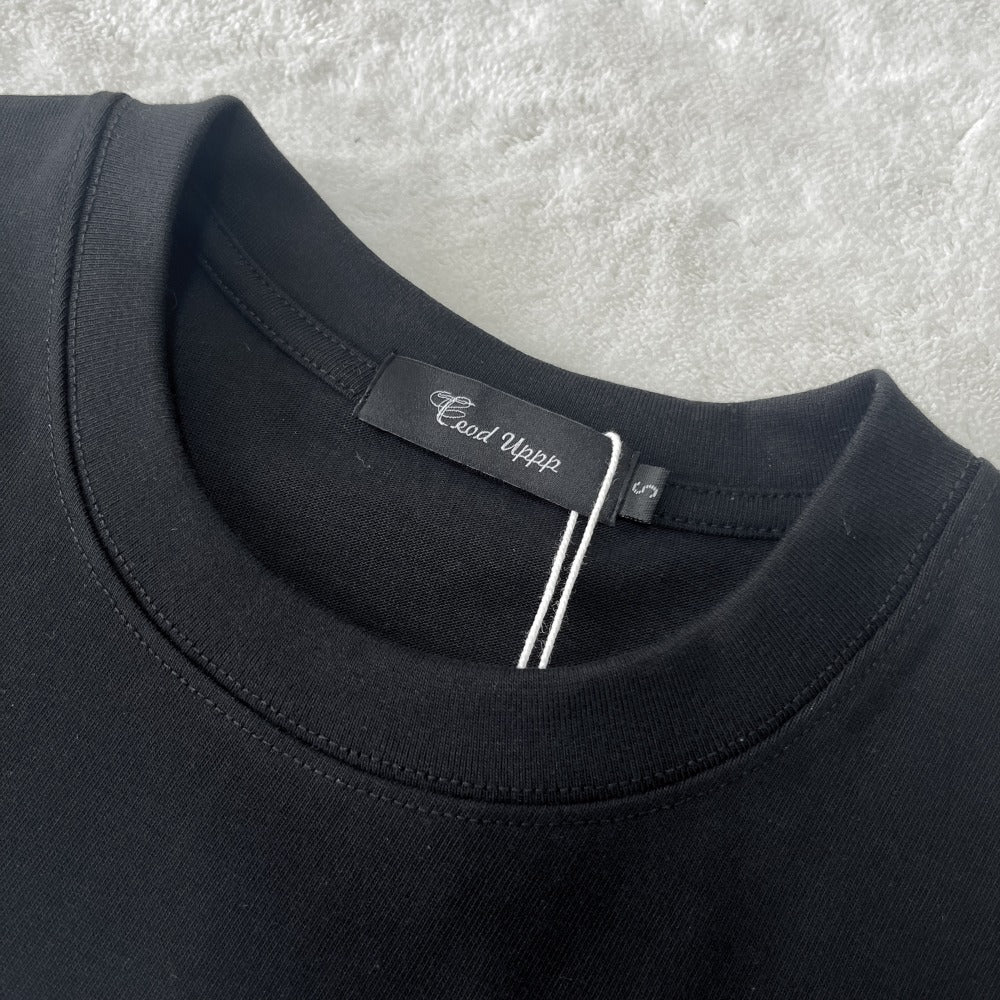 Streetwear Eua t shirt vintage cleanfit loose round neck cotton short sleeve t-shirt