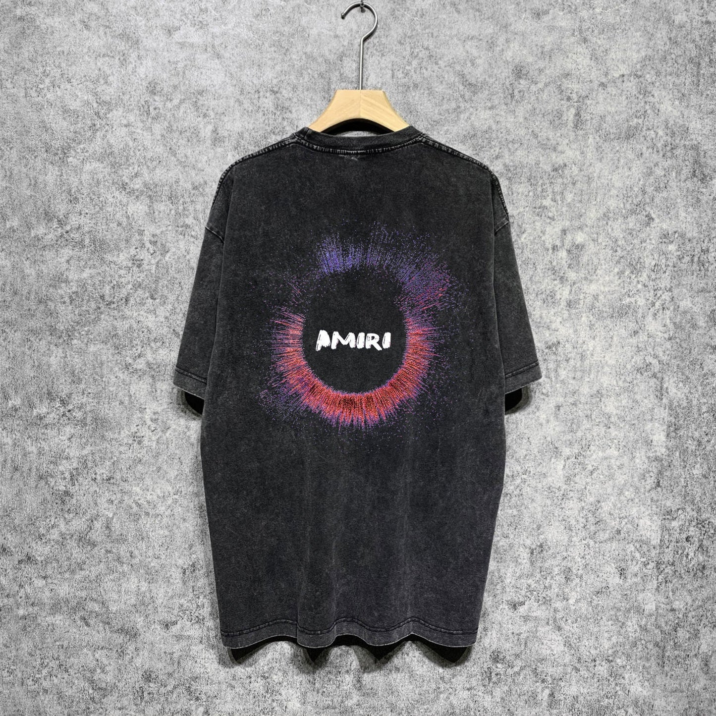Amiri washed t-shirt splatter ring short sleeve