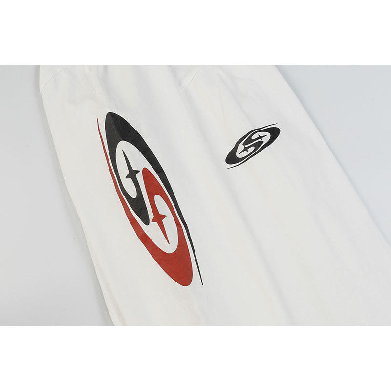 Marcas De Streetwear Vintage Alphabet Print Long Sleeve T-Shirt