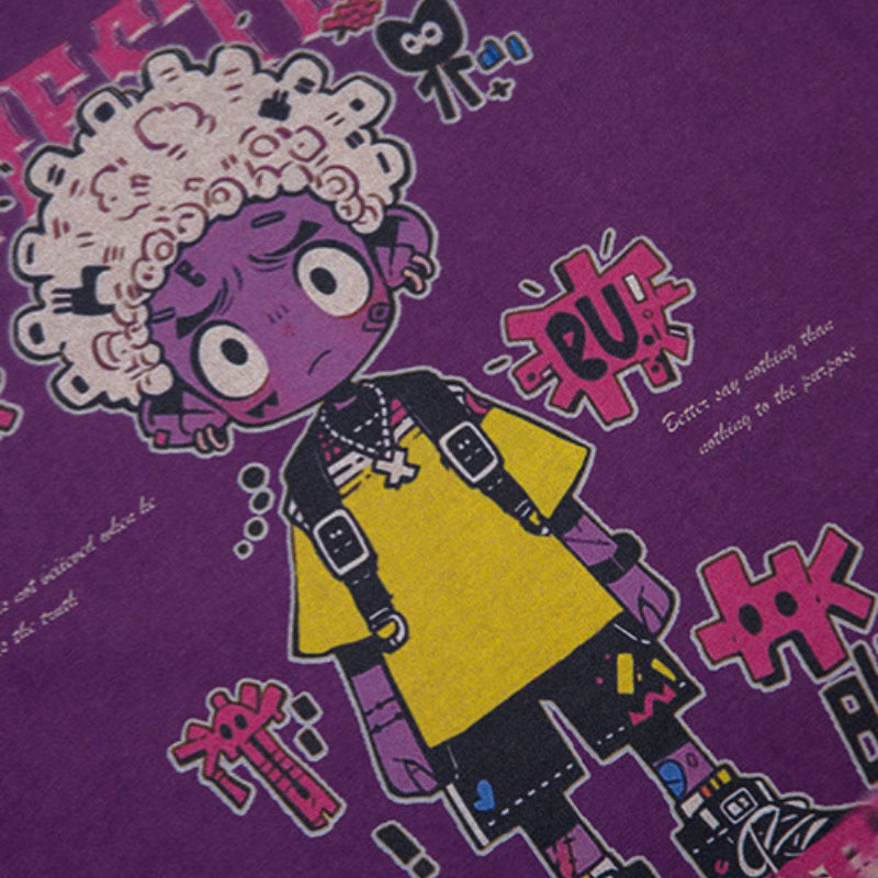 Vintage Tišö Rt Vintage Cartoon Print Short Sleeve T-Shirt Summer Oversize