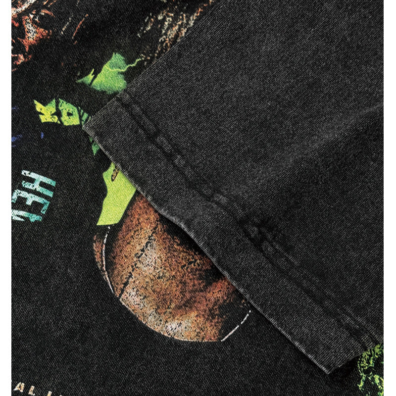 Streetwear masculino vintage rap Juice Wrld print hip hop short sleeve t-shirt