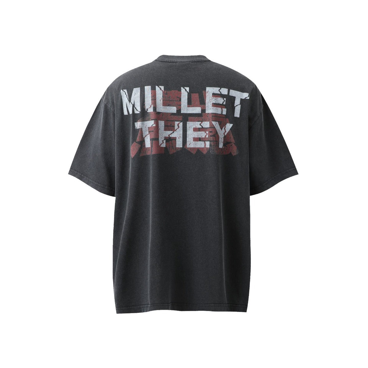 Hip hop shirt washed t-shirt short sleeve