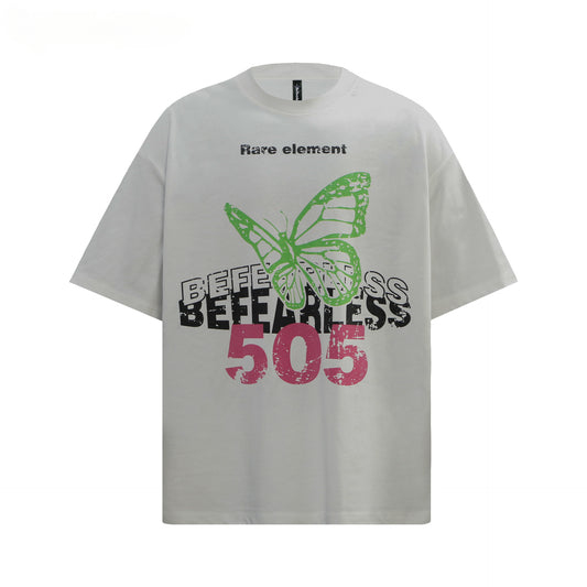 80s And 90s Vintage T Shirts Butterfly Short Sleeve Summer Male Female Loose