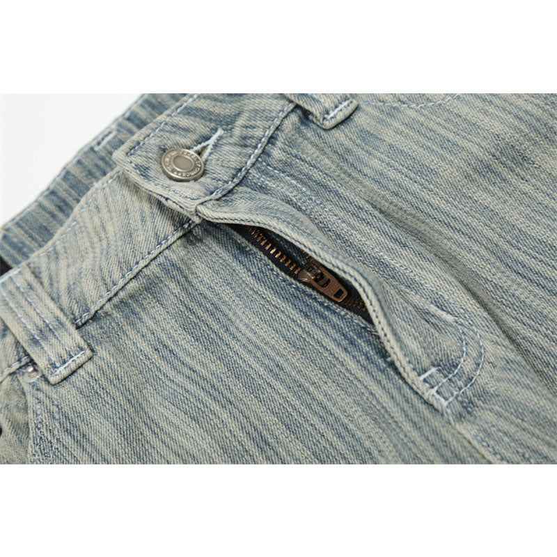Casual Street Wear Retro Straight Jeans Fall Loose