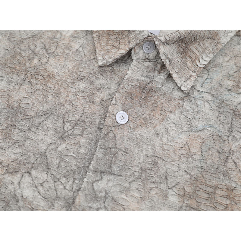 Hip Hop Shirts For Boys Short Sleeve Shirt Summer Lapel Button Up Shirt