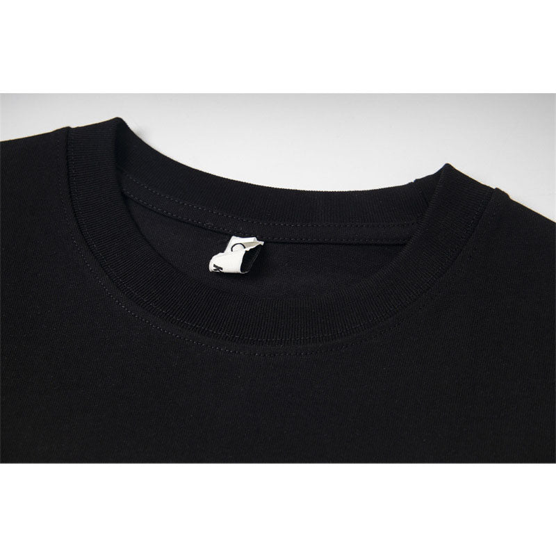 Casual Street Wear Old Embroidered Love Vintage Loose Hip Hop Oversize Short Sleeve T-Shirt