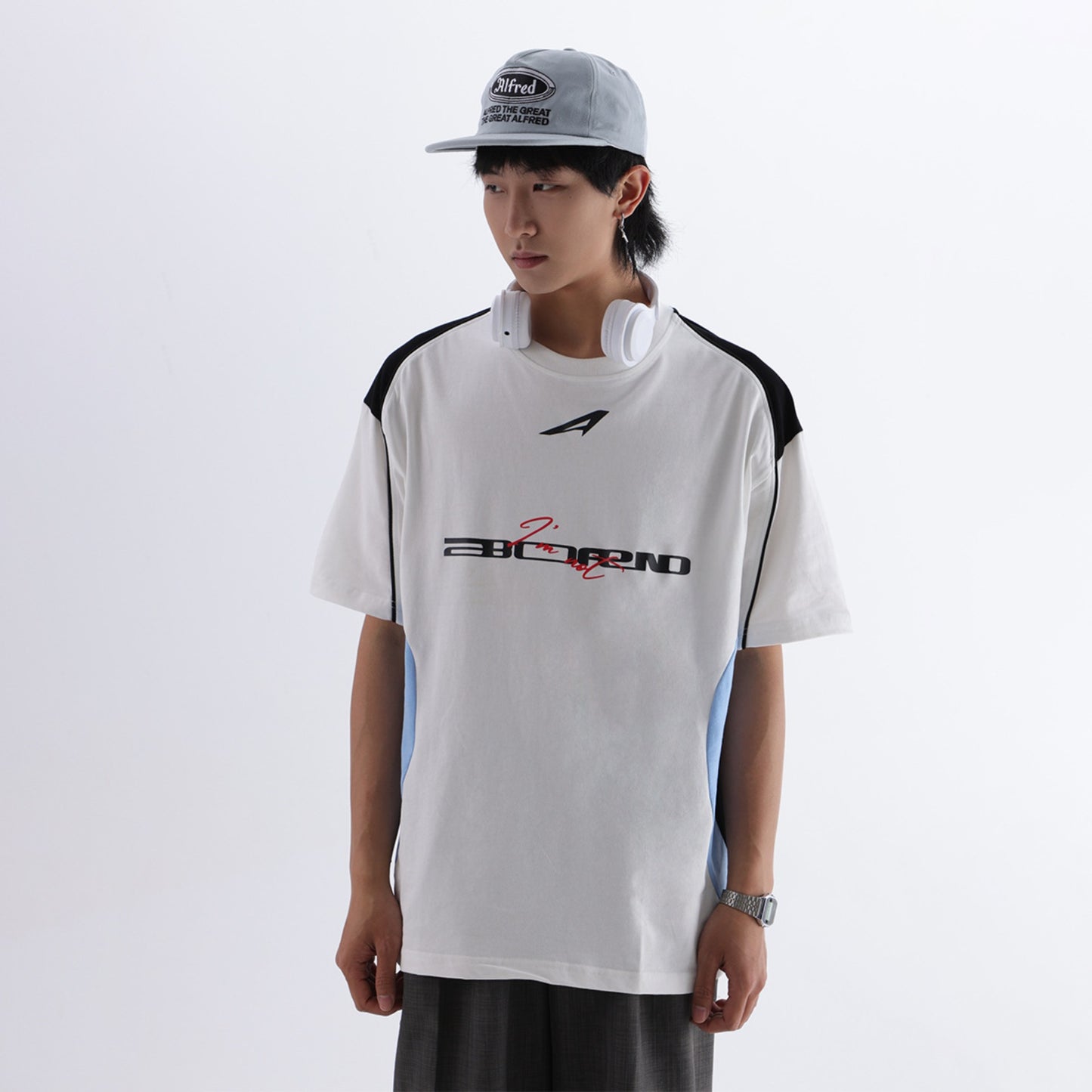 Hip hop shirt retro racing shirt sweatshirt short sleeve t-shirt