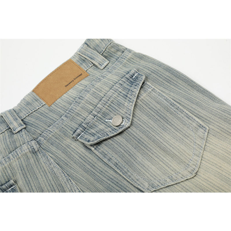 Casual Street Wear Retro Straight Jeans Fall Loose