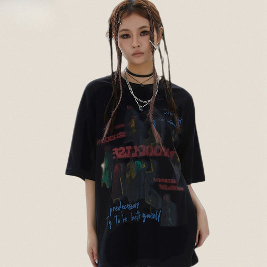 90s West Coast Hip Hop Fashion T-Shirts Vintage Unreal Shadow Short Sleeve T-Shirt