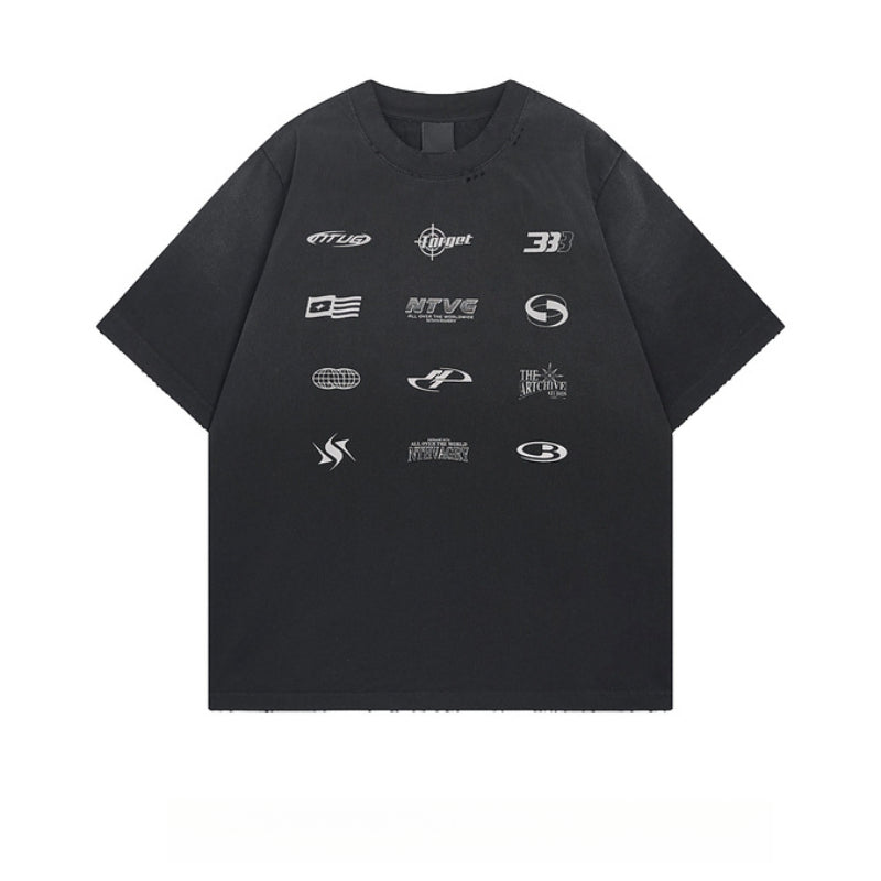 Racing oversized t shirt short-sleeved t-shirt summer loose racing suit