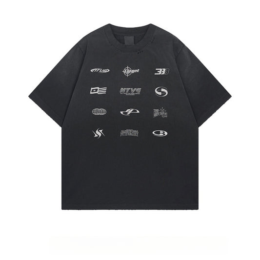 Racing oversized t shirt short-sleeved t-shirt summer loose racing suit