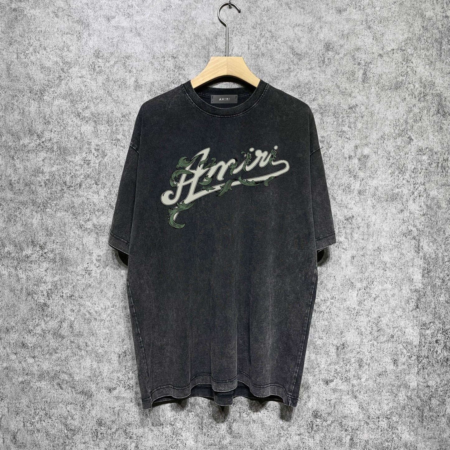 Amiri washed t-shirt ye manletter printing short sleeve