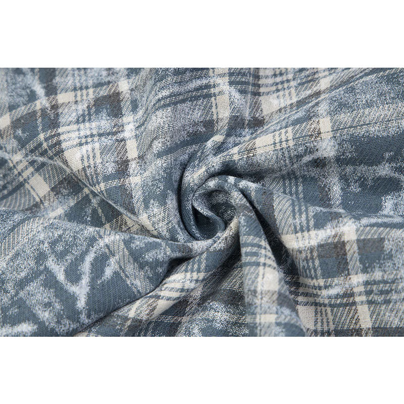 Marcas De Streetwear Plaid Shirt Tie-Dye Summer Loose Casual Short Sleeve T-Shirt