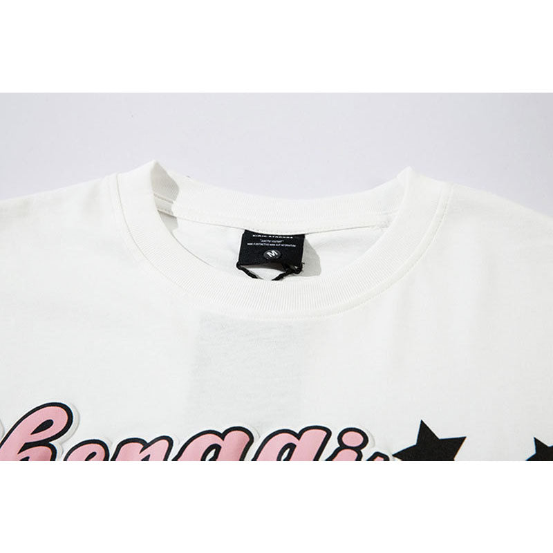 Marcas De Streetwear Cat Print Casual Men's and Women's Long Sleeve T-Shirt