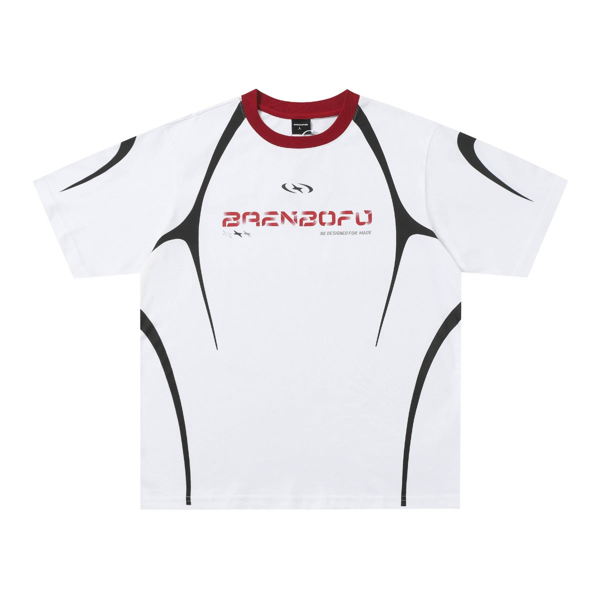 Hip Hop Clothing Summer Short Sleeve Sweatshirt Racing Suit Printed T-Shirt