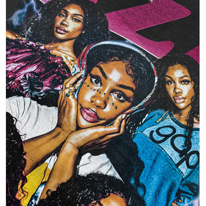 Streetwear Masculino Vintage Hip Hop Shisha SZA Print Short Sleeve T-Shirt