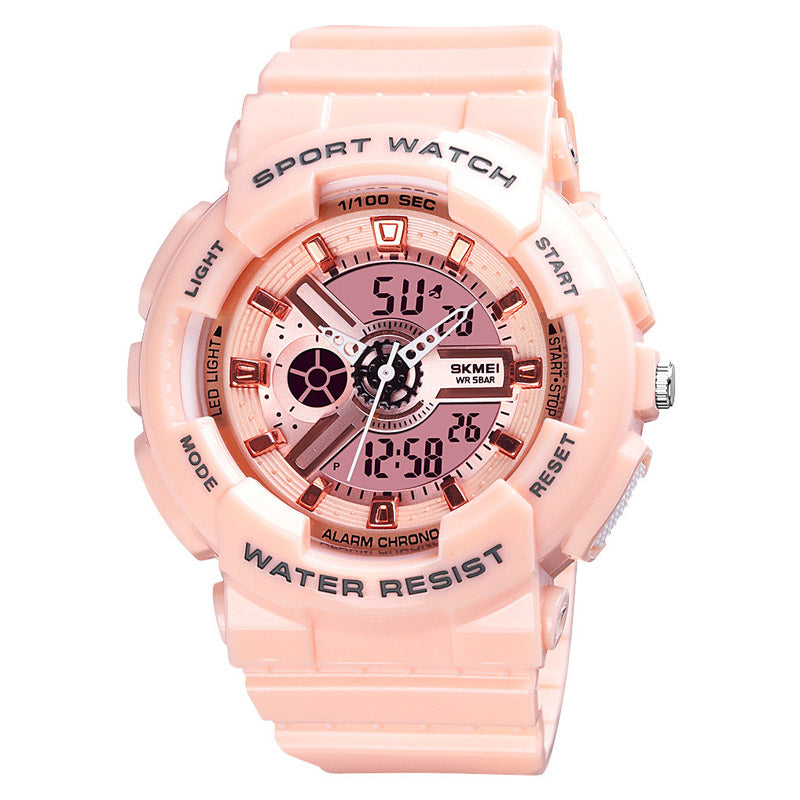 Analog-Digital Watch Waterproof Student Watch