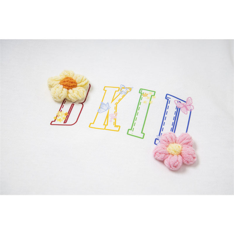 Casual Street Wear Vintage Flower Butterfly Summer Short Sleeve T-Shirt