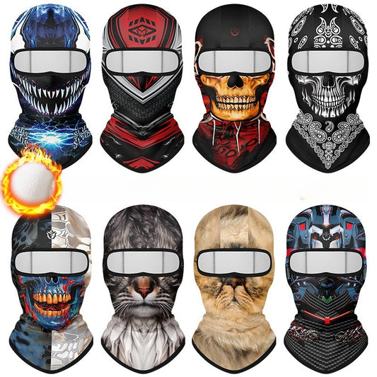 Cycling Windproof Hood Winter Warm Windproof Cold Fleece