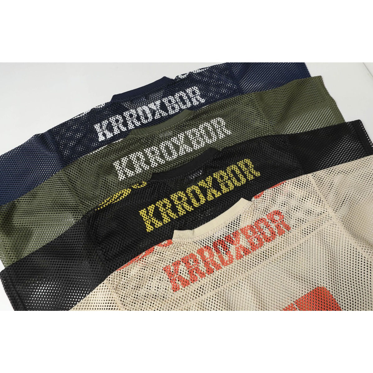 Remeras rock nacional summer short-sleeved hiphop mesh hollowed-out sports T-shirt