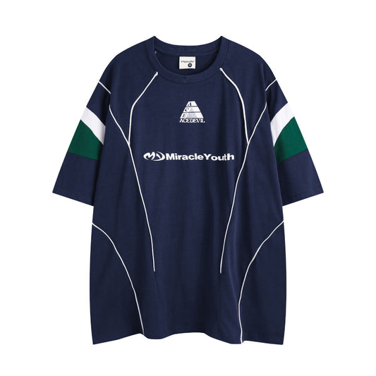 Retro Style Shirt For Men Summer Jersey Short Sleeve T-Shirt