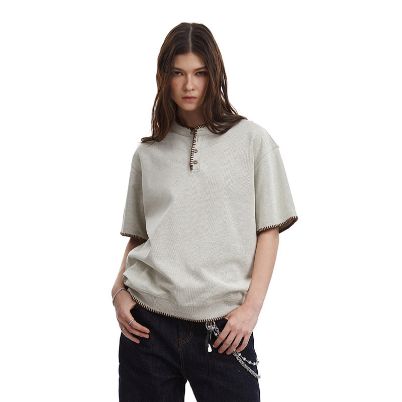 US drip outfits Summer Vintage Casual Loose Short Sleeve T-Shirts