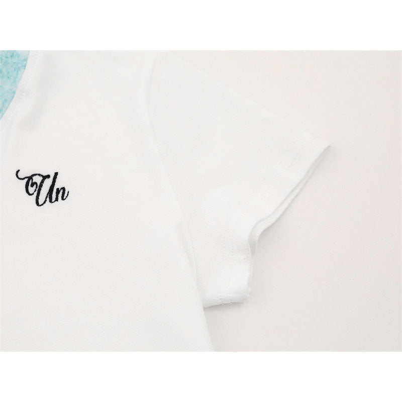 US drip outfits Summer Vintage Lace Casual Loose Short Sleeve T-Shirts