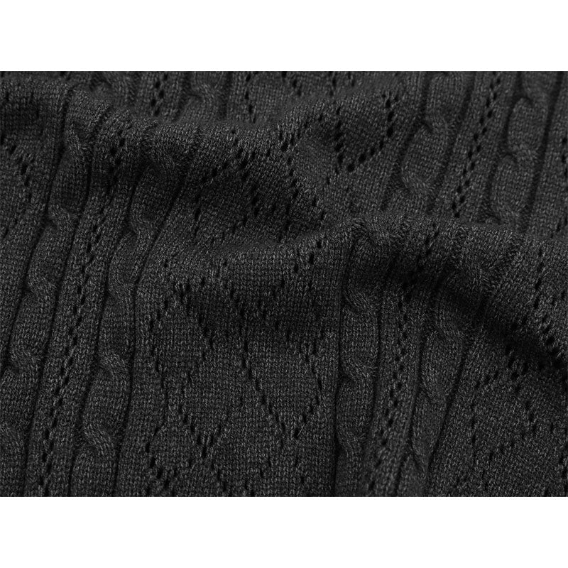 Hip Hop Shirts For Boys Vintage Summer Lapel Short Sleeve Sweater Knitted Men's Loose Top