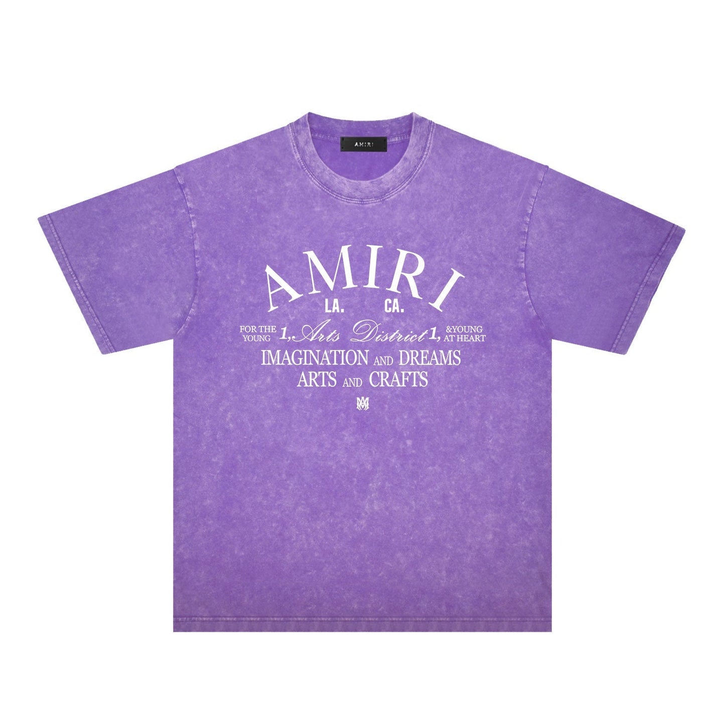 Amiri Washed Distressed T Shirt Printed Trendy Pure Cotton