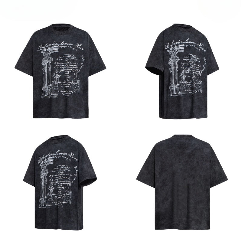 80s And 90s Vintage T Shirts Retro Tie-Dye Old Printed Short Sleeve T-Shirts