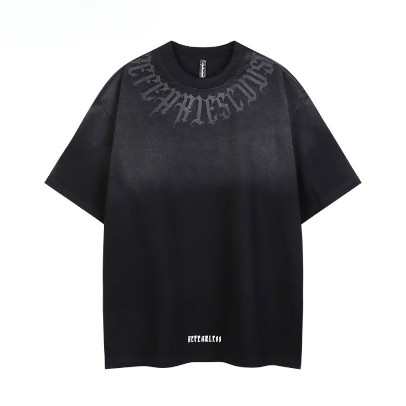 80s And 90s Vintage T Shirts Gothic print gradual change T-shirt
