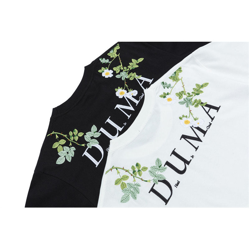 Hip Hop Shirts For Boys Floral Wreath Short Sleeve T-Shirt Summer Loose Top