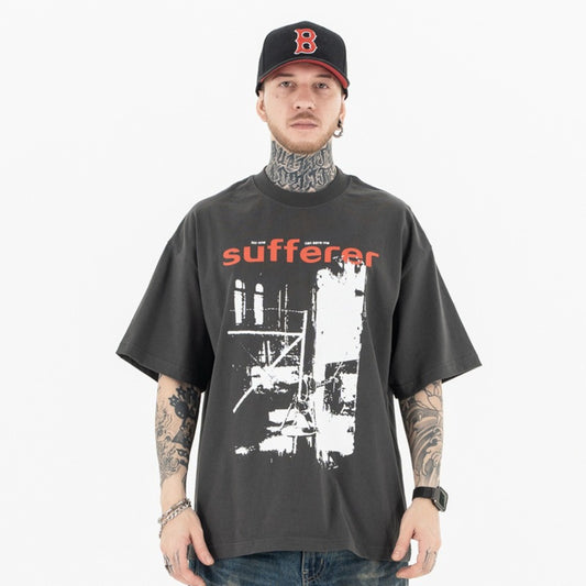 Vintage College Shirts Vintage Washed Old Short Sleeve T-Shirts