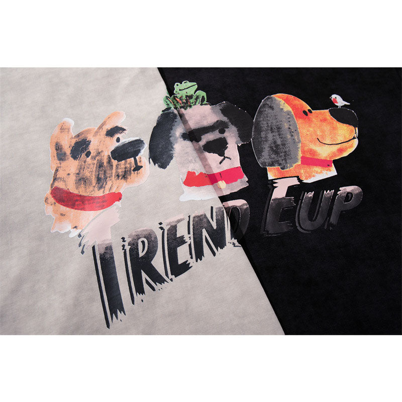 US drip outfits Summer Vintage Casual Loose Short Sleeve T-Shirts