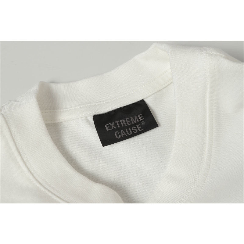 Casual Street Wear Washed Retro T-Shirt Anime Old