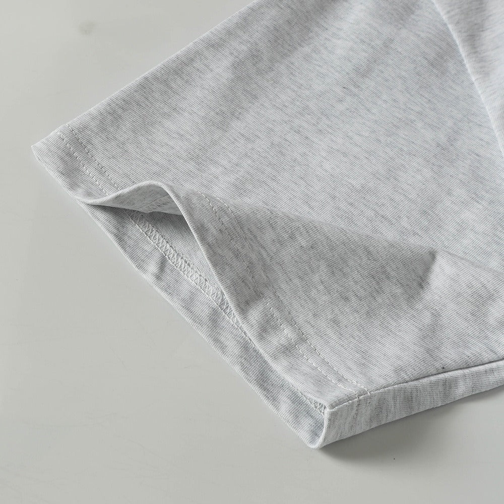 Nostalgia T Shirts Vintage Letter Embroidered Short Sleeve T-Shirt