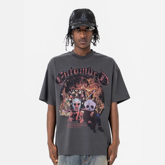 Vintage College Shirts Summer Casual Short Sleeve T-Shirts