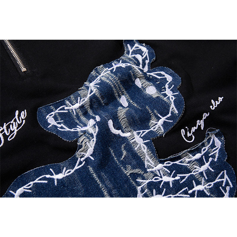 US drip outfits Summer Vintage Dog Casual Loose Short Sleeve T-Shirts