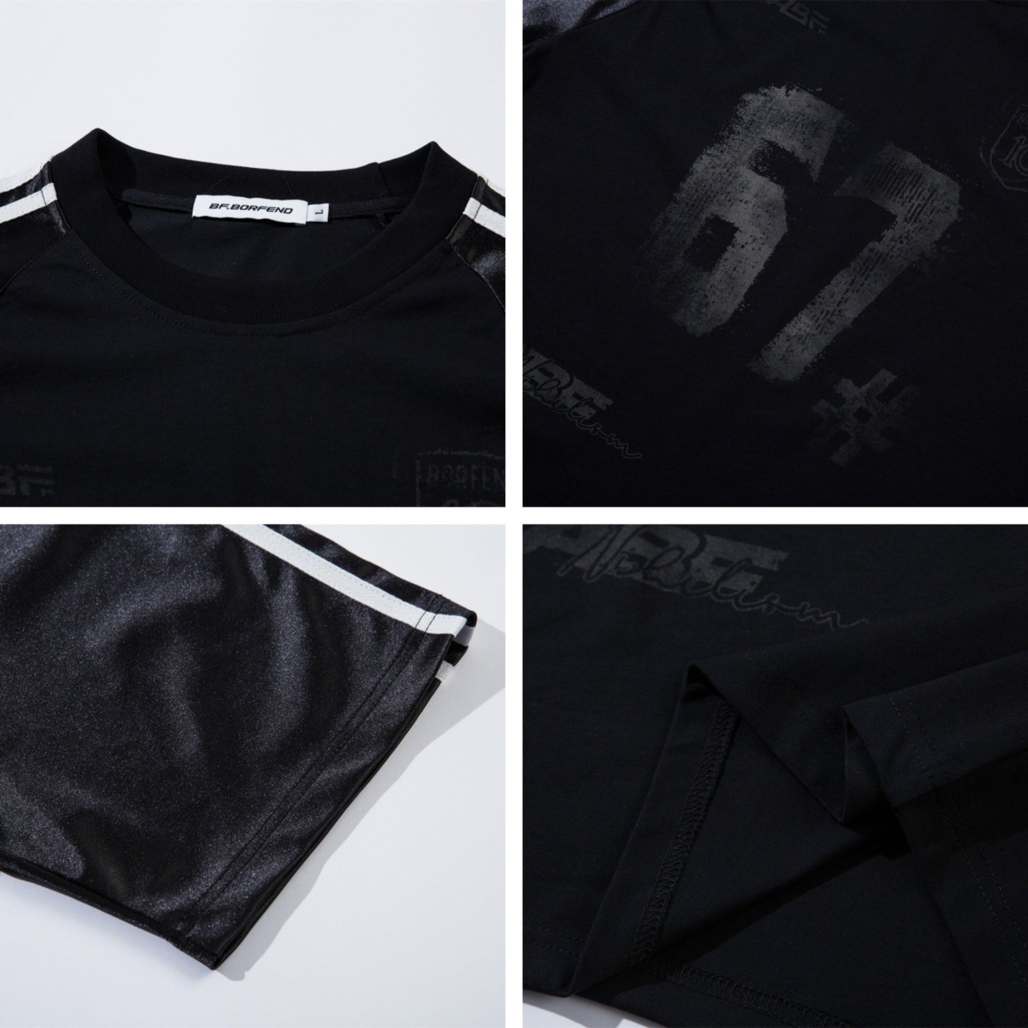 Distorted vintage digital print crew neck short-sleeved t-shirt summer loose casual top