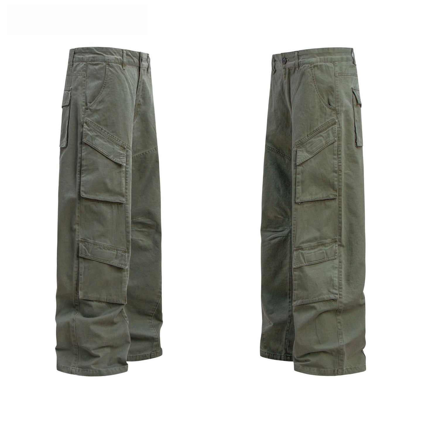 Hip Hop Pants For Boys Vintage Washed Old Overalls Loose Casual Pants
