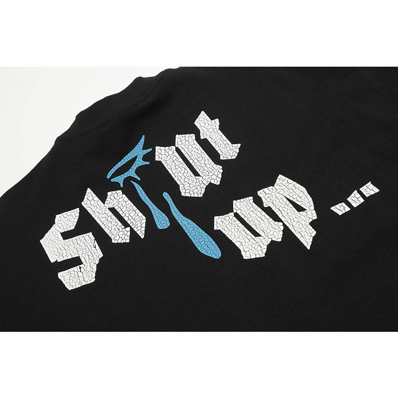 Marcas De Streetwear Alphabet Print Short Sleeve T-Shirt Loose Crew Neck