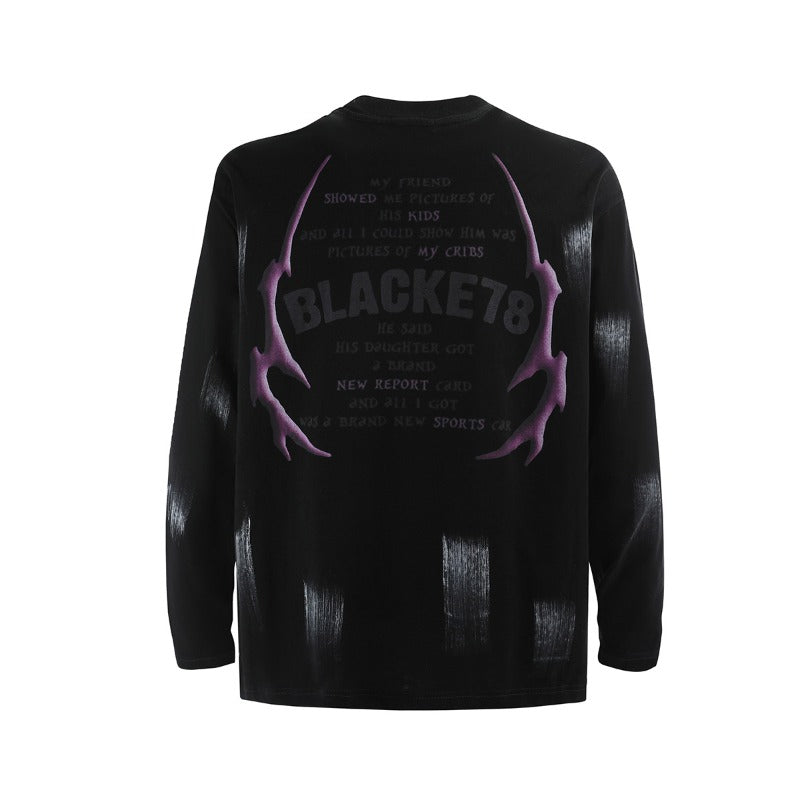 Unisex long-sleeved shirt autum dark graffiti