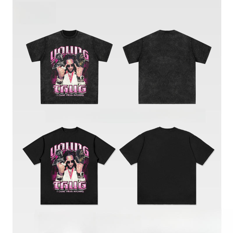 Cool t rapper young thug print short sleeve top