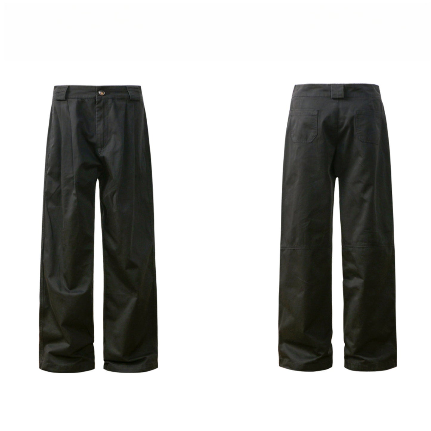 Hip Hop Pants For Boys Vintage Straight Wide Leg Overalls Loose Casual Pants